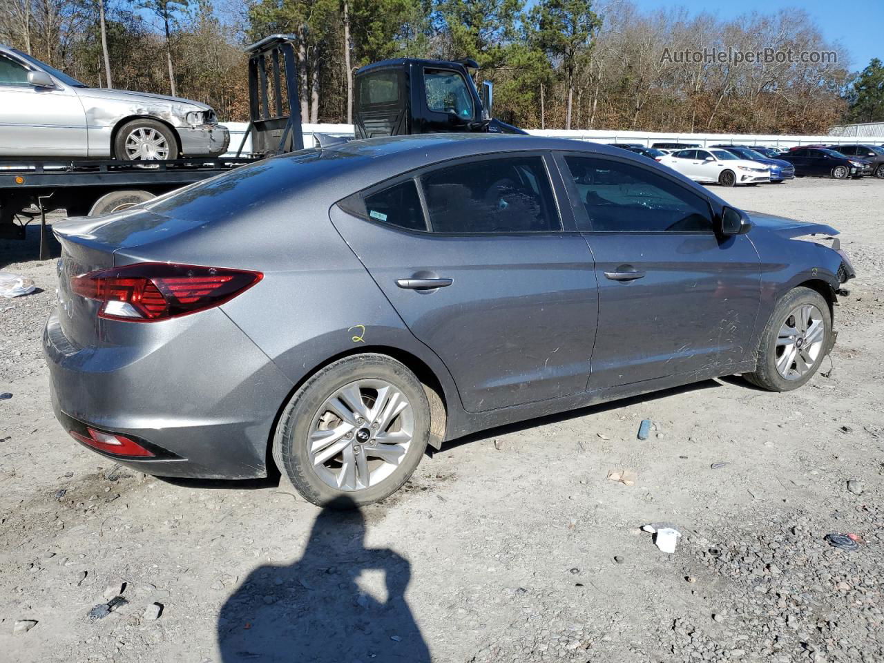 2019 Hyundai Elantra Sel Gray vin: 5NPD84LF4KH485203