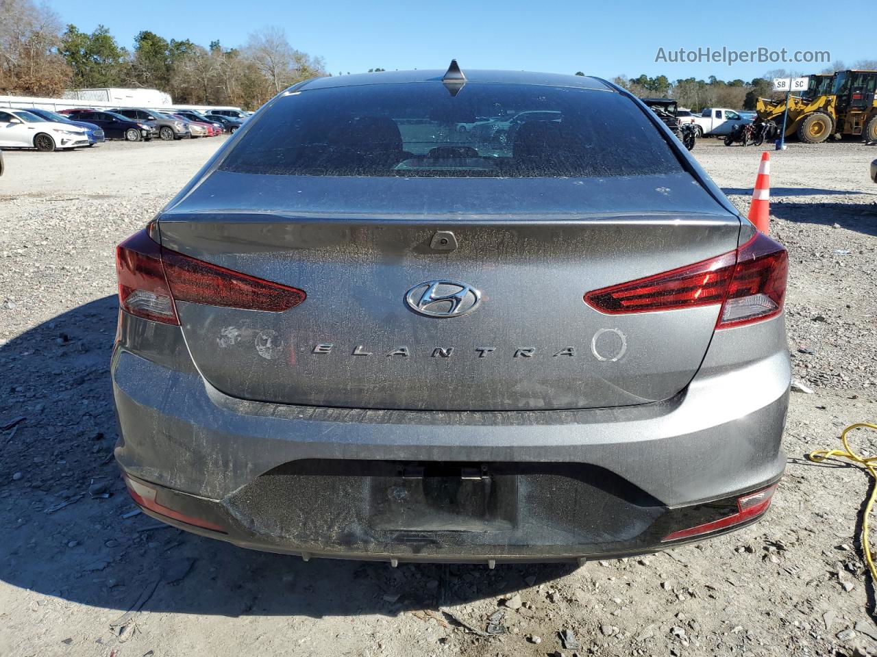 2019 Hyundai Elantra Sel Gray vin: 5NPD84LF4KH485203