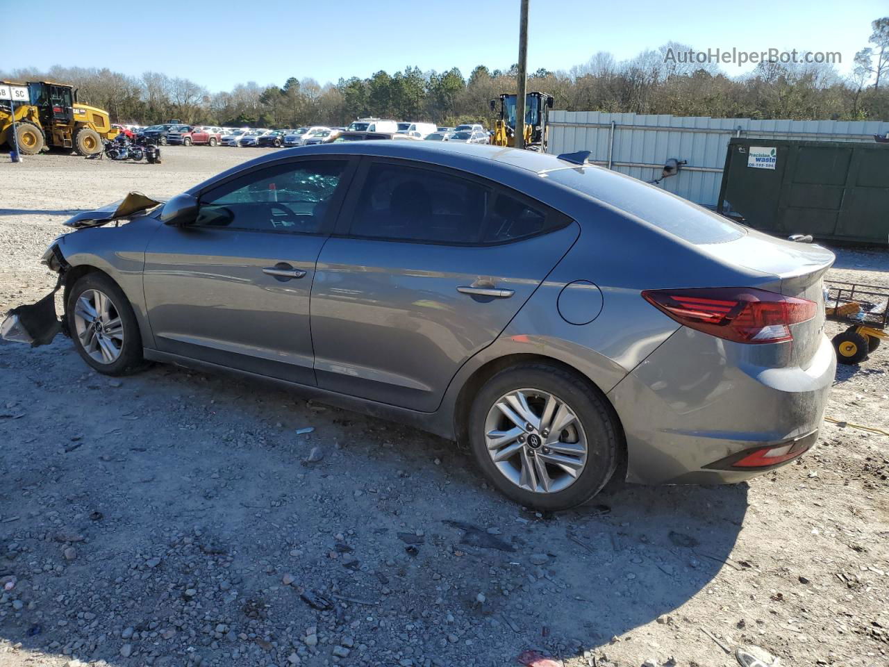 2019 Hyundai Elantra Sel Gray vin: 5NPD84LF4KH485203