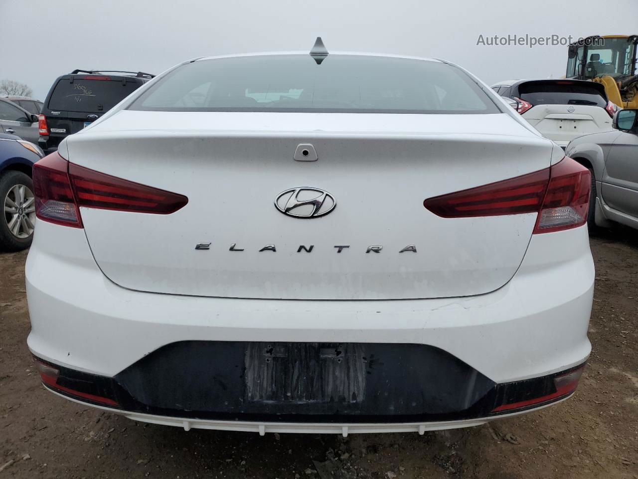 2019 Hyundai Elantra Sel White vin: 5NPD84LF4KH496556