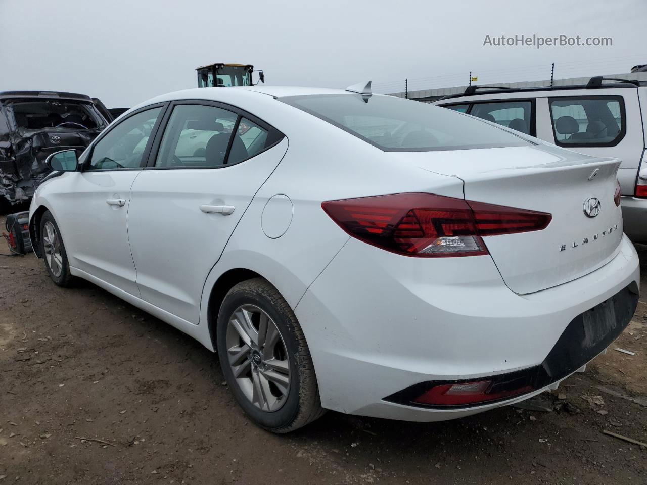 2019 Hyundai Elantra Sel White vin: 5NPD84LF4KH496556