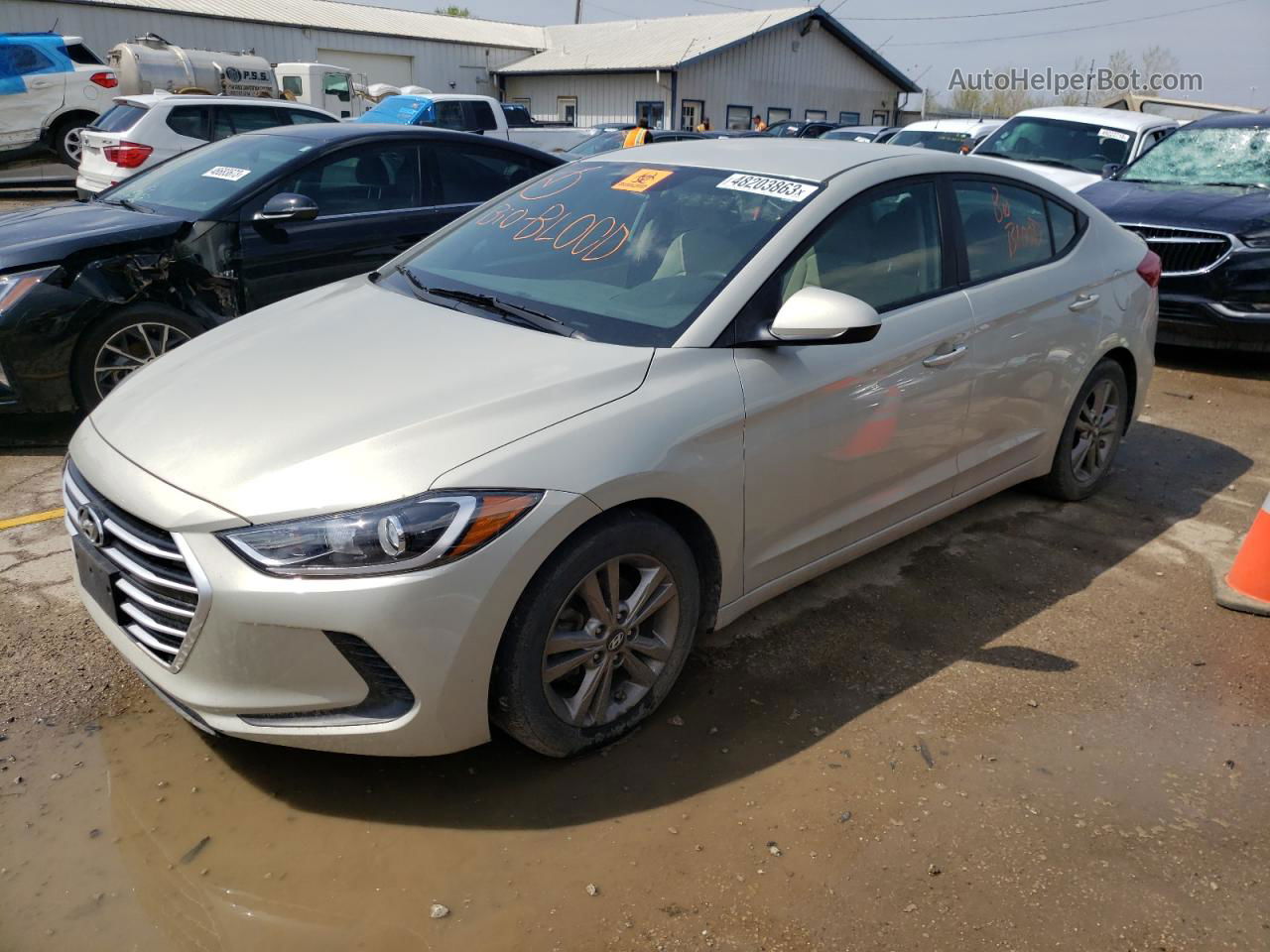 2017 Hyundai Elantra Se Beige vin: 5NPD84LF5HH002911