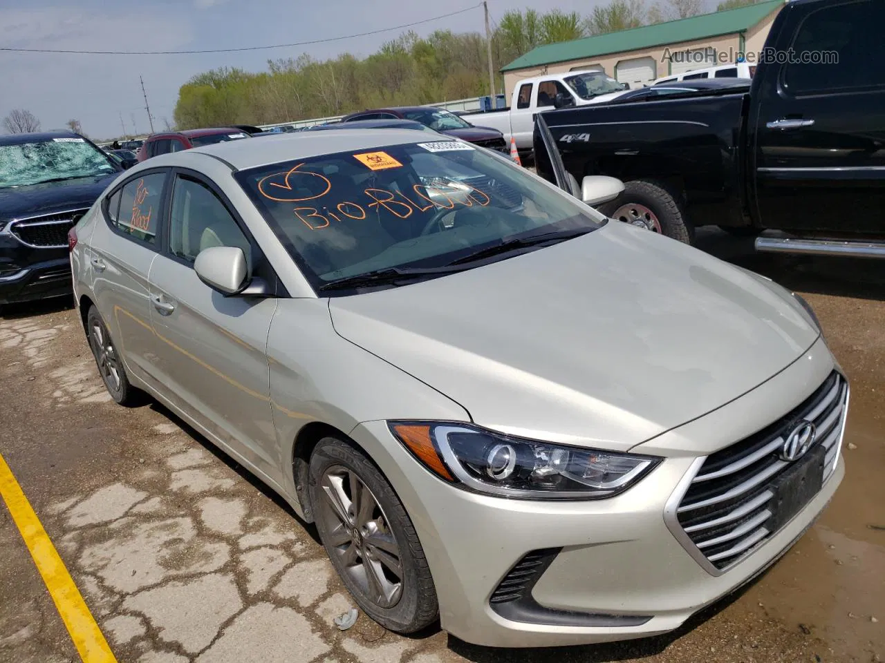 2017 Hyundai Elantra Se Beige vin: 5NPD84LF5HH002911