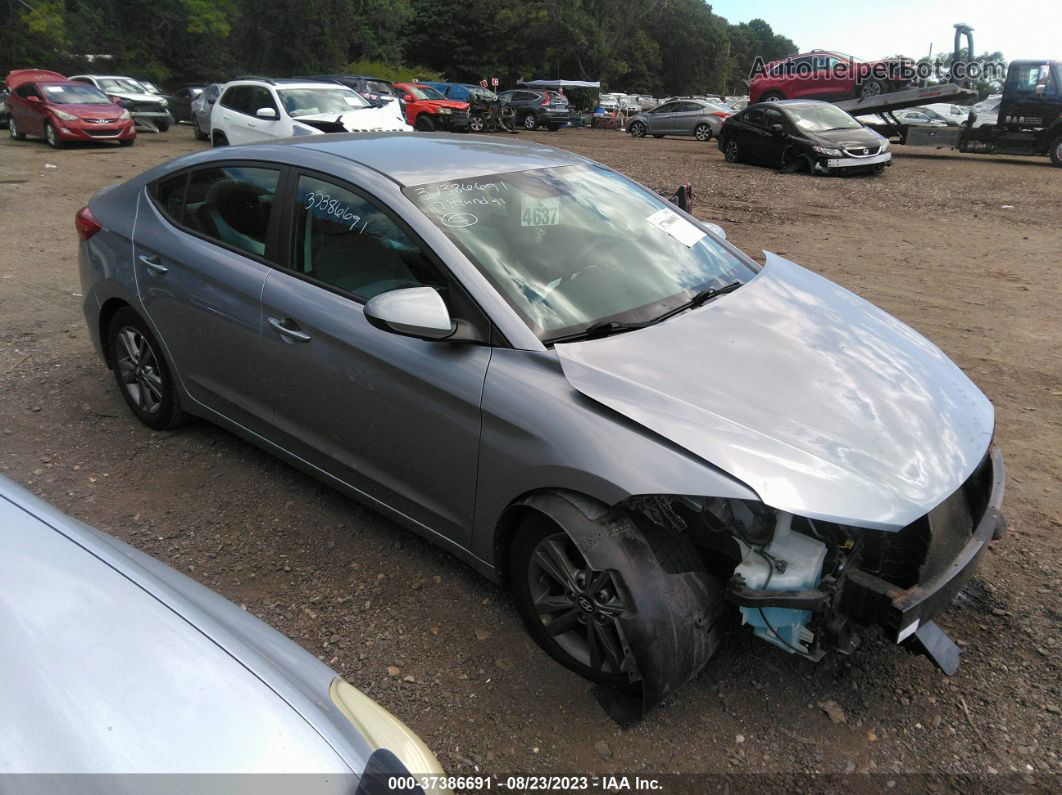 2017 Hyundai Elantra Se Gray vin: 5NPD84LF5HH027159