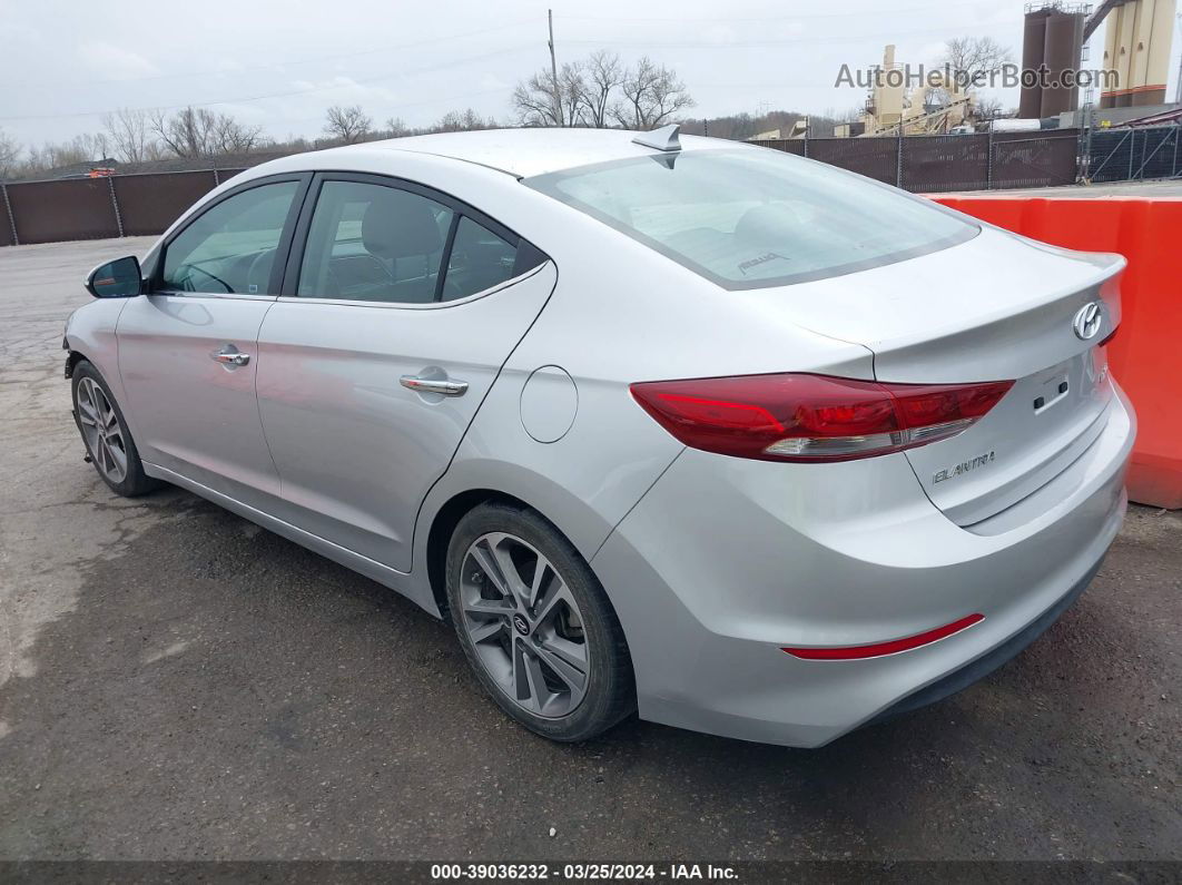 2017 Hyundai Elantra Limited Silver vin: 5NPD84LF5HH038291