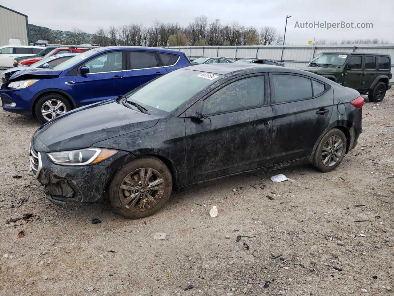 2017 Hyundai Elantra Se Черный vin: 5NPD84LF5HH085272