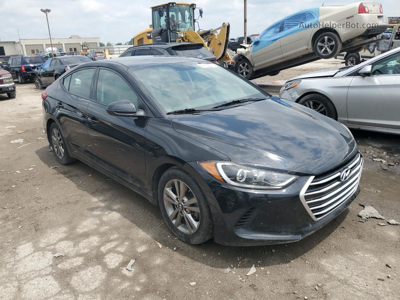 2017 Hyundai Elantra Se Черный vin: 5NPD84LF5HH098801