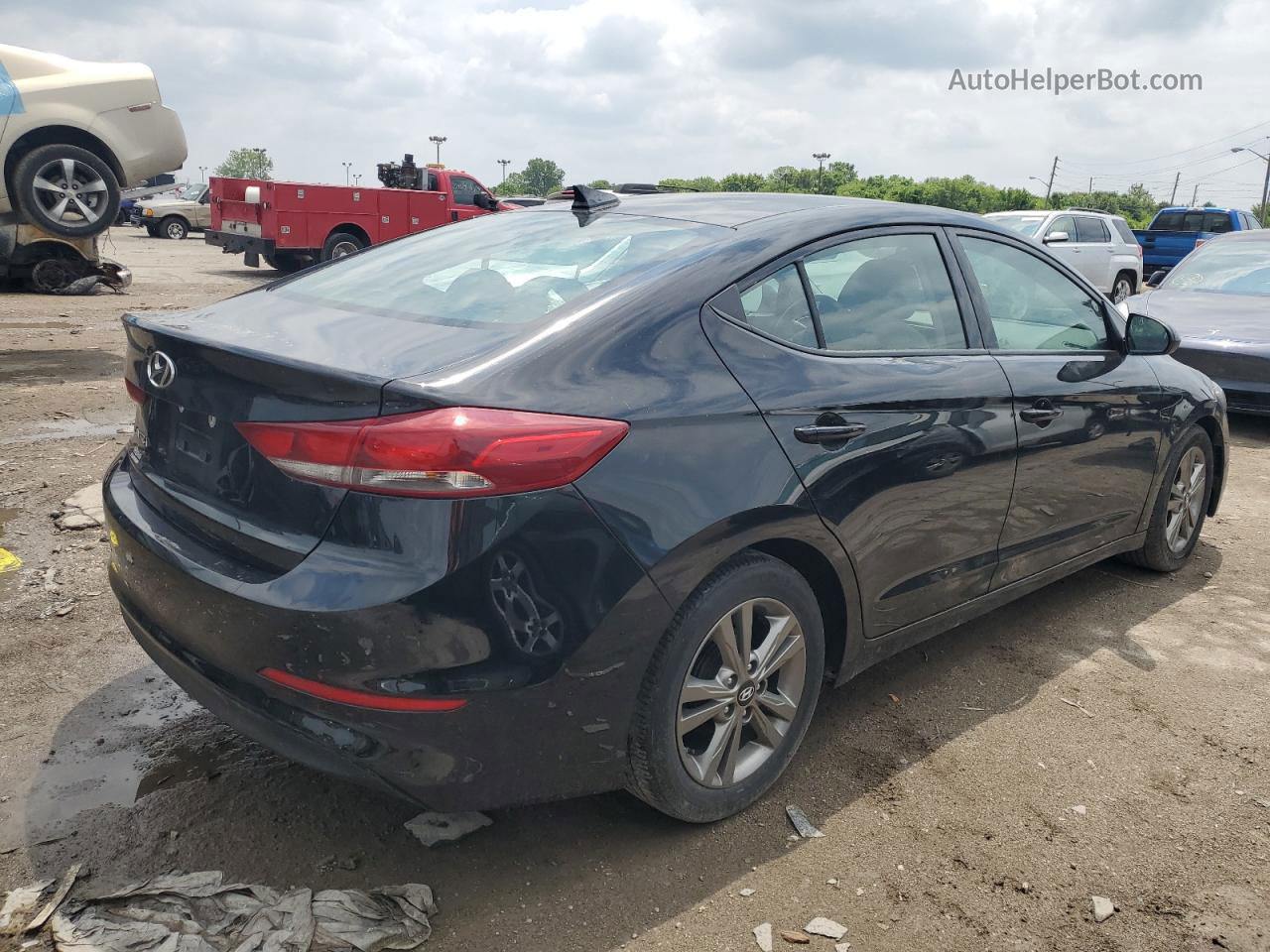 2017 Hyundai Elantra Se Черный vin: 5NPD84LF5HH098801