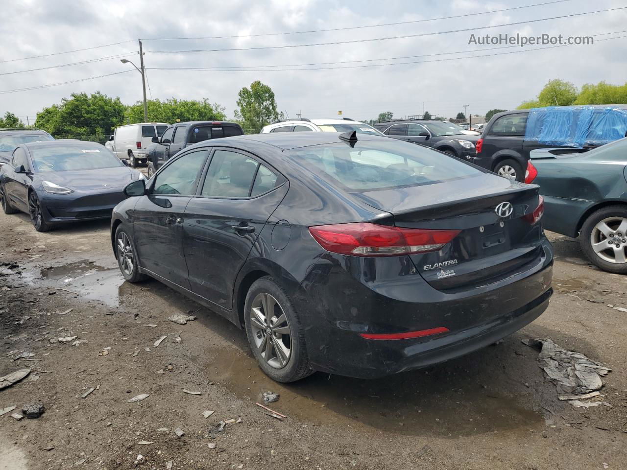 2017 Hyundai Elantra Se Черный vin: 5NPD84LF5HH098801