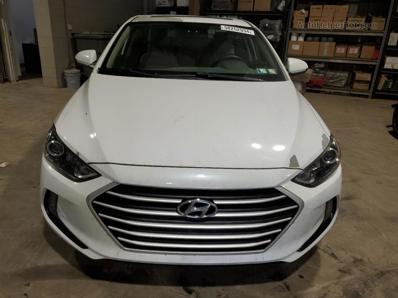 2017 Hyundai Elantra Se White vin: 5NPD84LF5HH142313