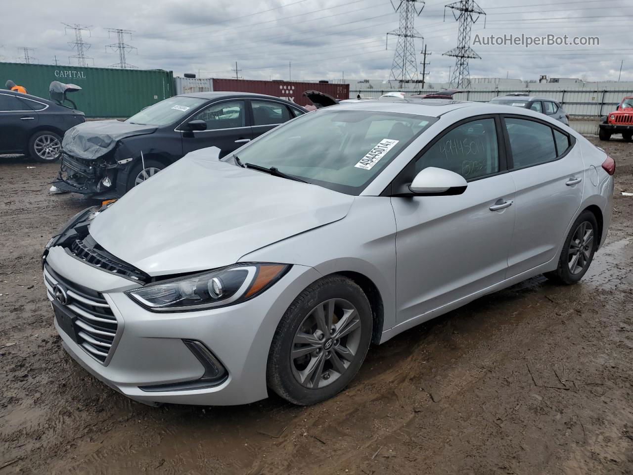 2017 Hyundai Elantra Se Silver vin: 5NPD84LF5HH183606