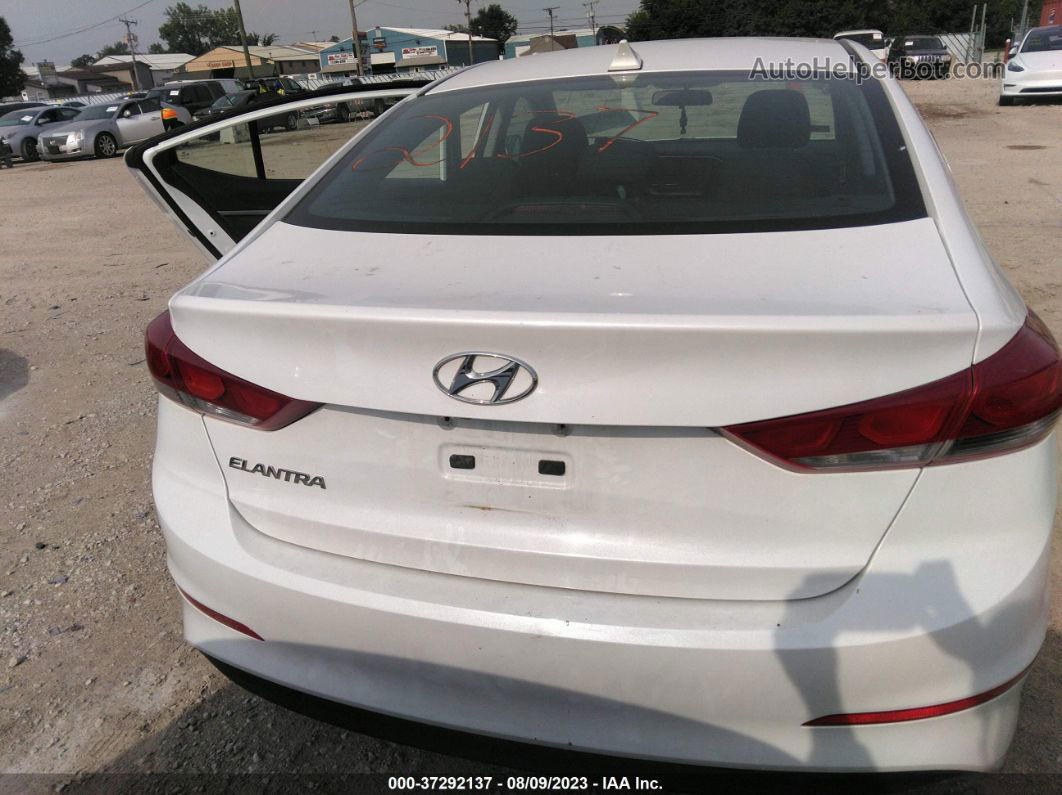 2018 Hyundai Elantra Sel White vin: 5NPD84LF5JH214780