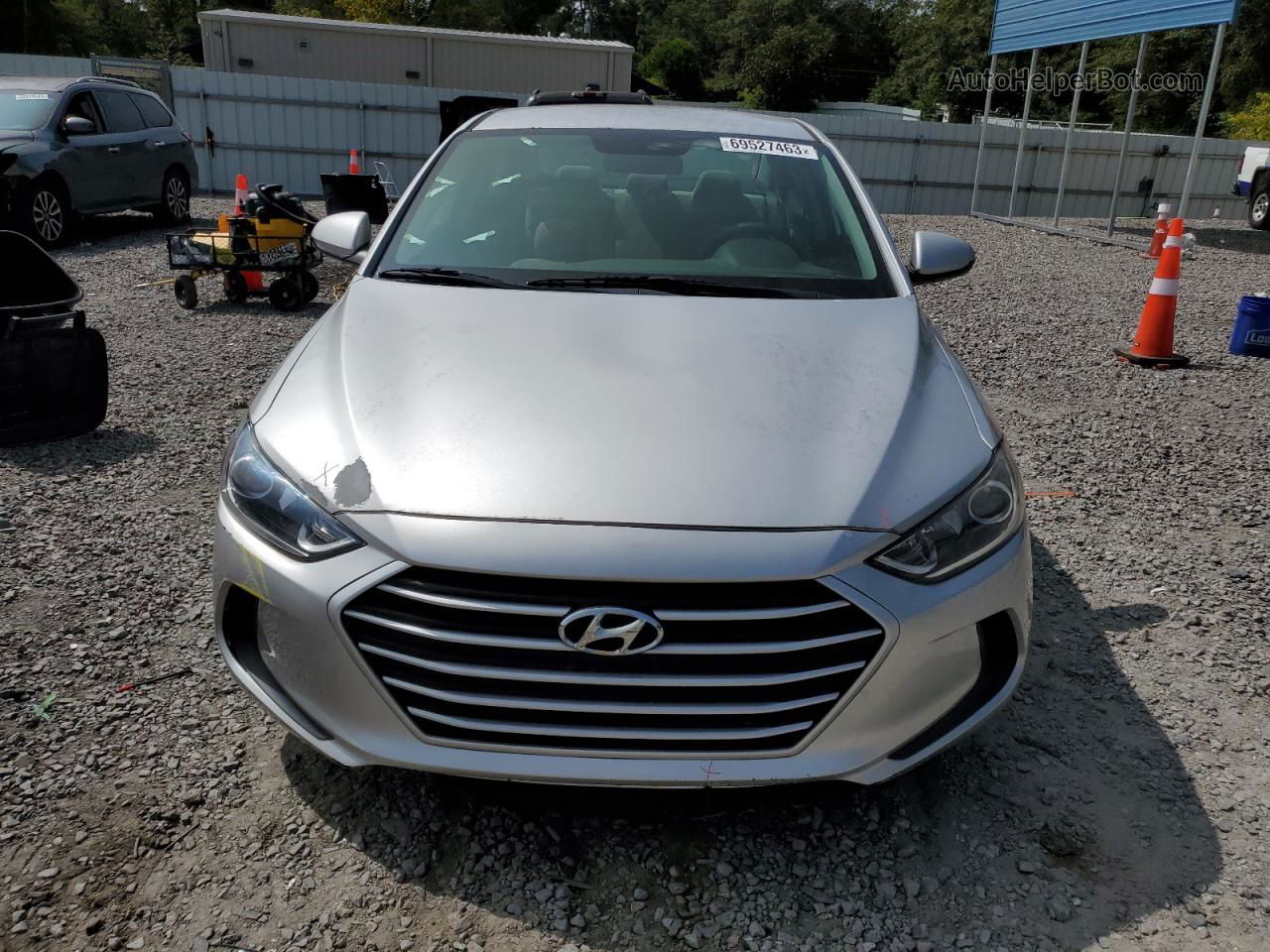 2018 Hyundai Elantra Sel Серебряный vin: 5NPD84LF5JH230834