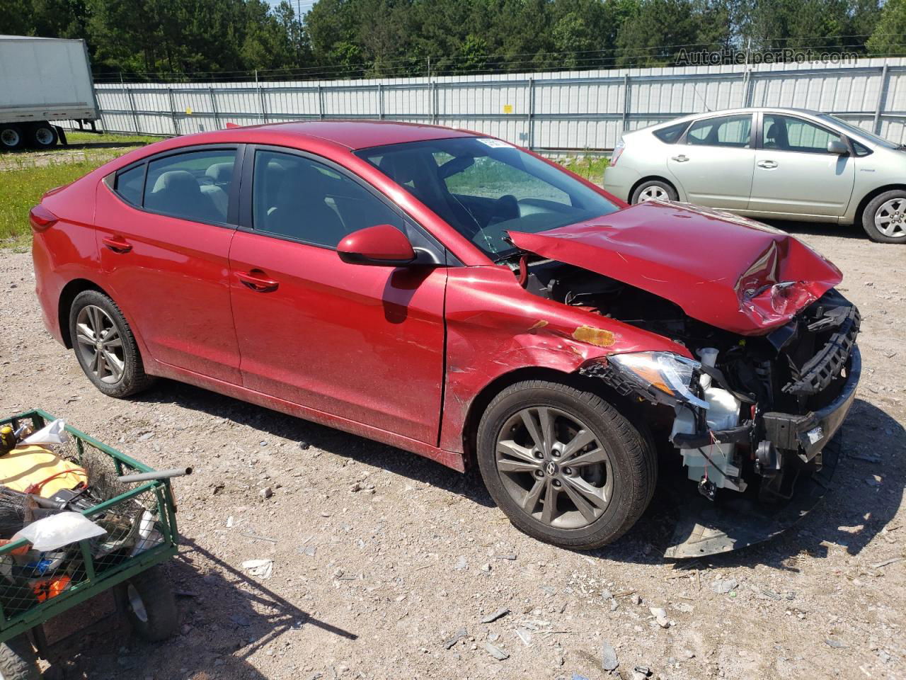 2018 Hyundai Elantra Sel Red vin: 5NPD84LF5JH244779