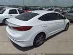 2018 Hyundai Elantra Sel White vin: 5NPD84LF5JH246046