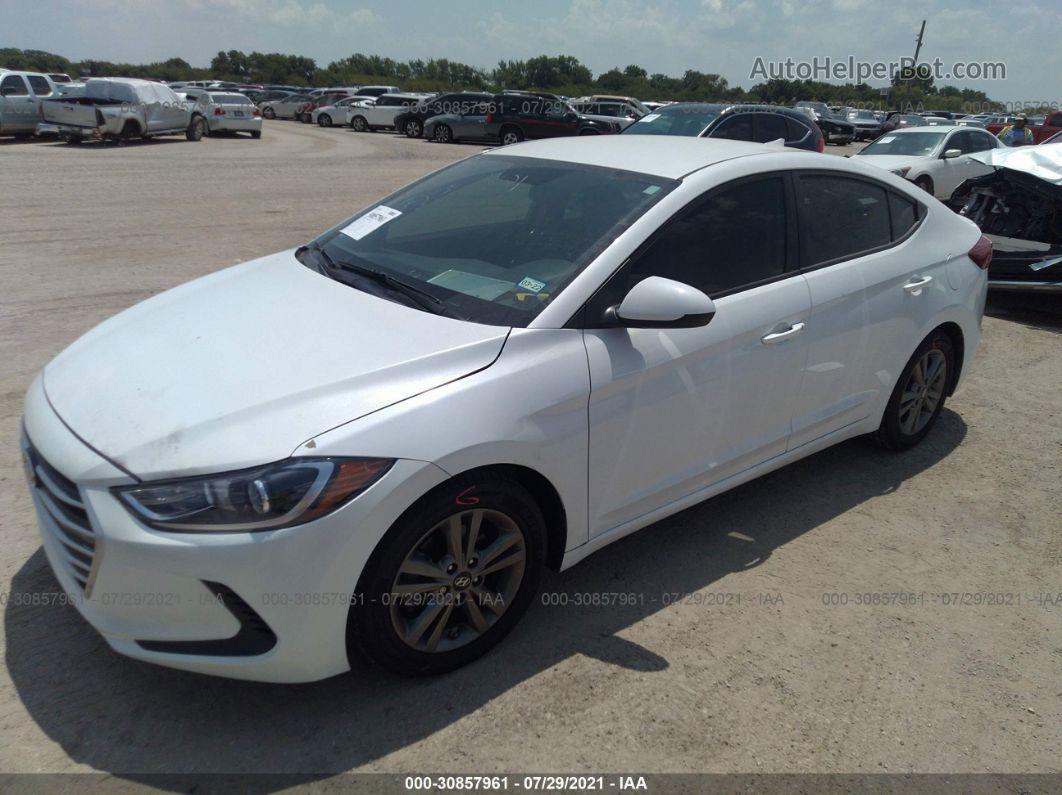 2018 Hyundai Elantra Sel White vin: 5NPD84LF5JH246046