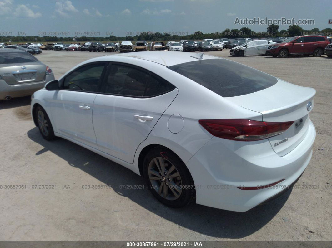 2018 Hyundai Elantra Sel White vin: 5NPD84LF5JH246046