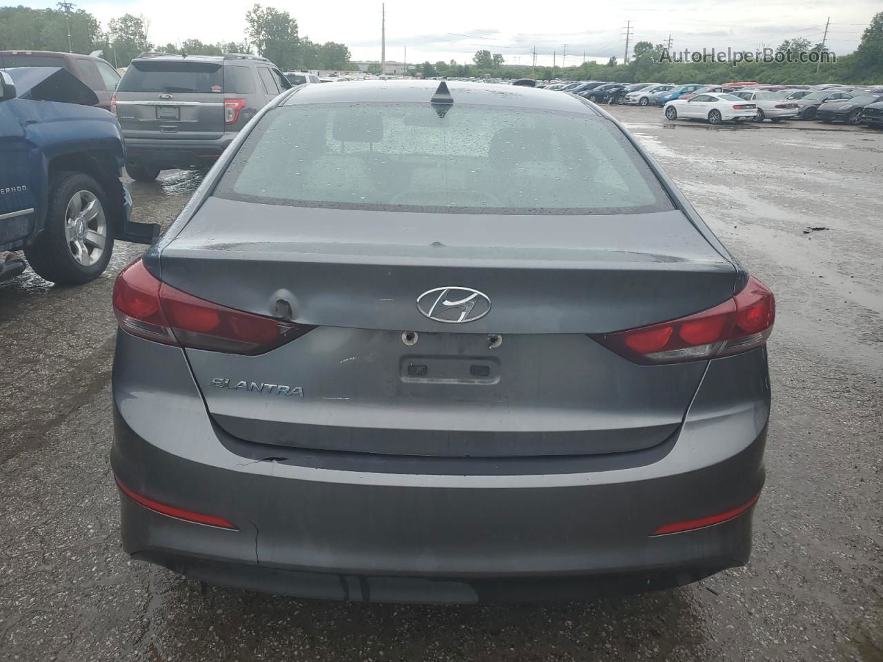 2018 Hyundai Elantra Sel Gray vin: 5NPD84LF5JH258374