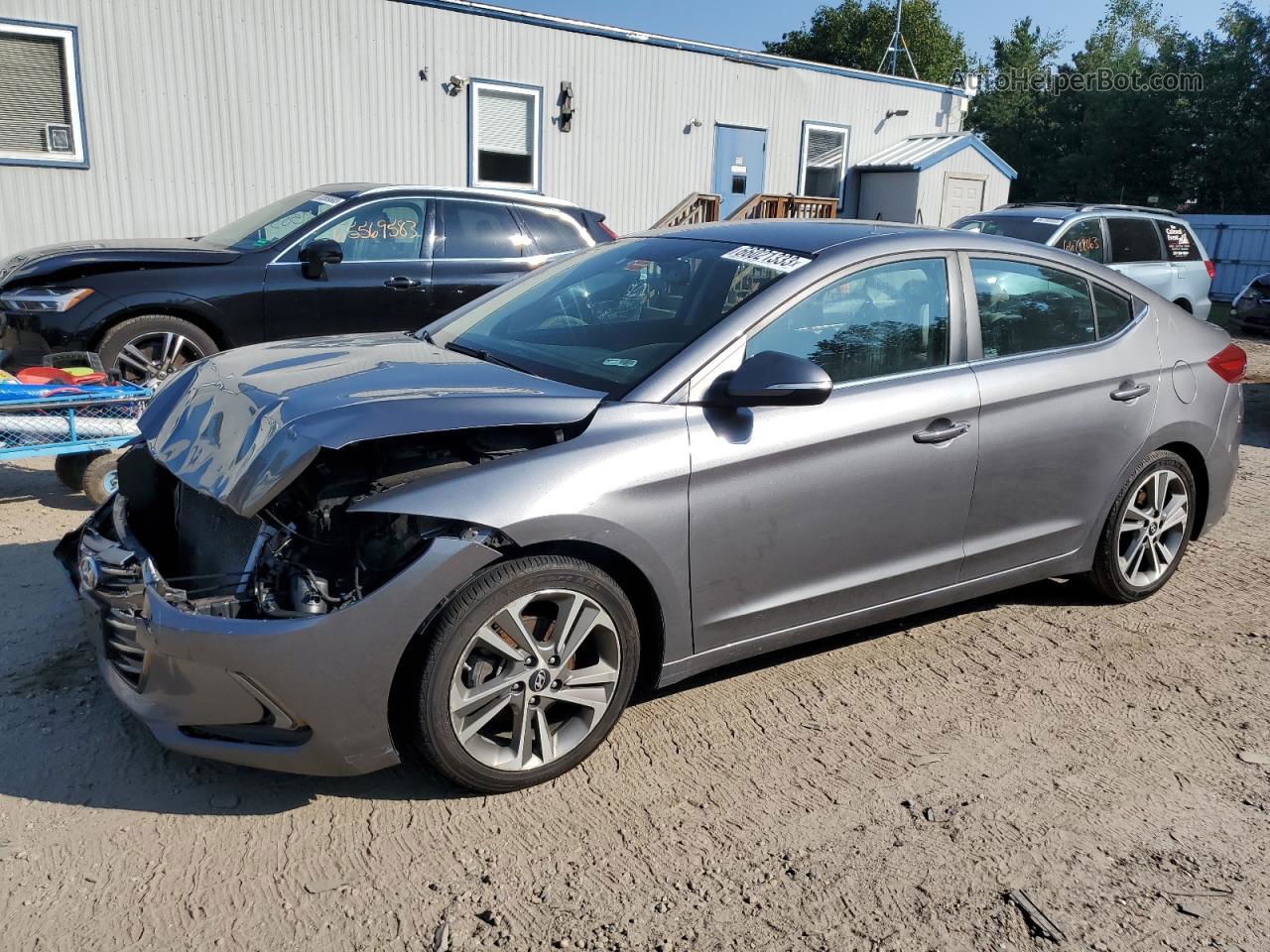 2018 Hyundai Elantra Sel Серый vin: 5NPD84LF5JH260139