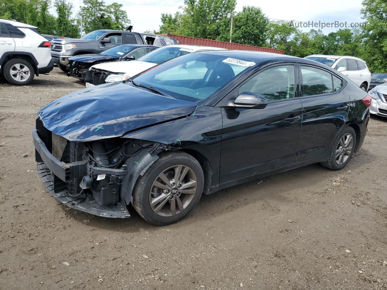 2018 Hyundai Elantra Sel Black vin: 5NPD84LF5JH264773