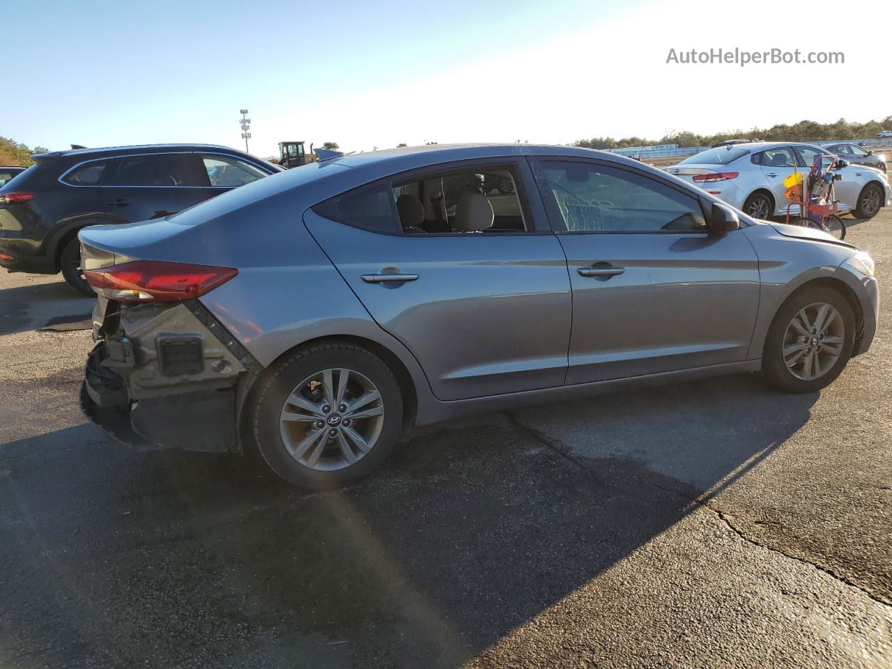 2018 Hyundai Elantra Sel Gray vin: 5NPD84LF5JH276065