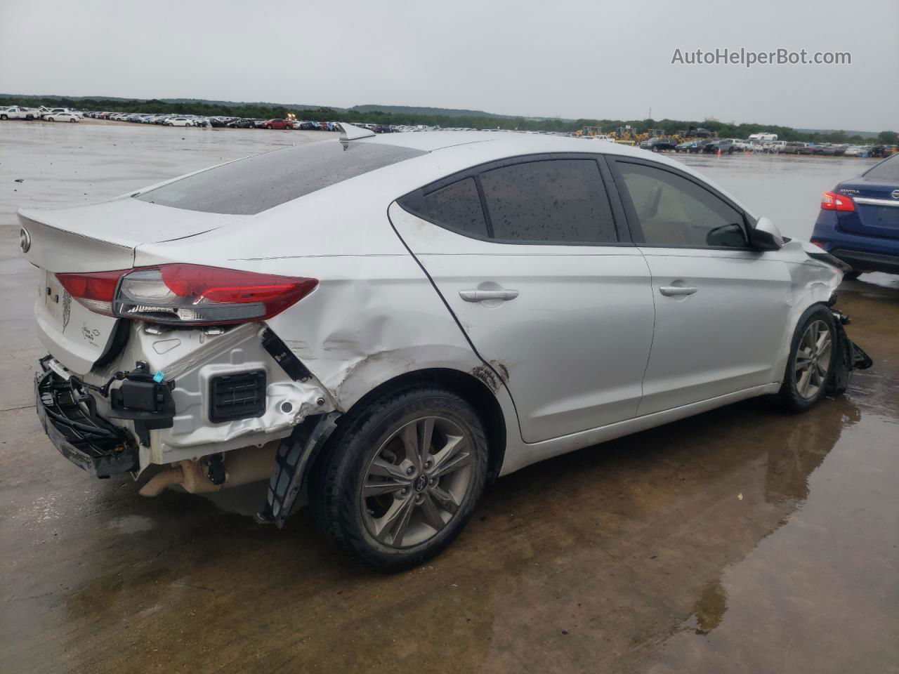 2018 Hyundai Elantra Sel Silver vin: 5NPD84LF5JH285073