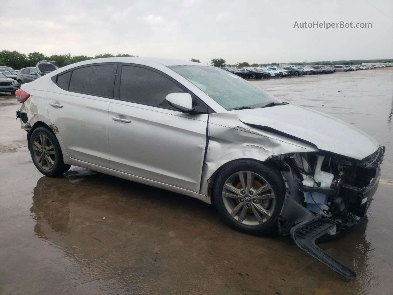 2018 Hyundai Elantra Sel Silver vin: 5NPD84LF5JH285073