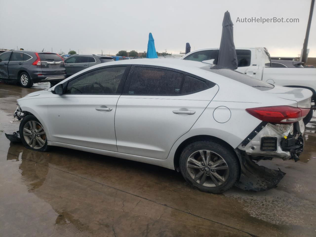 2018 Hyundai Elantra Sel Silver vin: 5NPD84LF5JH285073