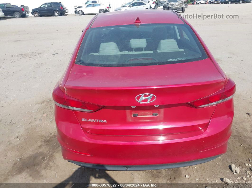 2018 Hyundai Elantra Sel Красный vin: 5NPD84LF5JH295795