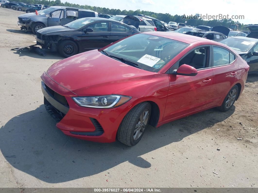 2018 Hyundai Elantra Sel Красный vin: 5NPD84LF5JH295795