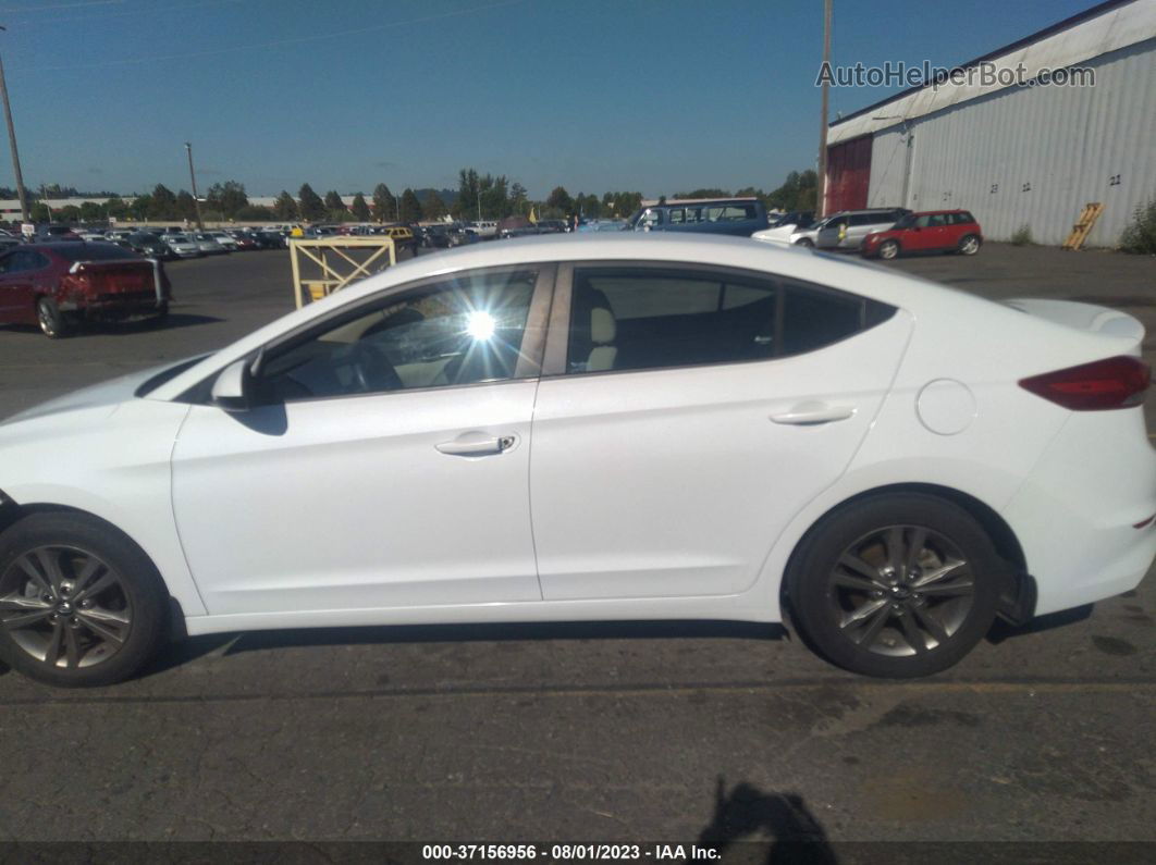 2018 Hyundai Elantra Sel White vin: 5NPD84LF5JH310716