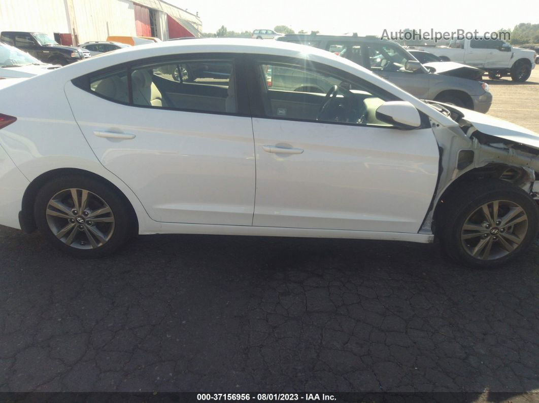 2018 Hyundai Elantra Sel White vin: 5NPD84LF5JH310716