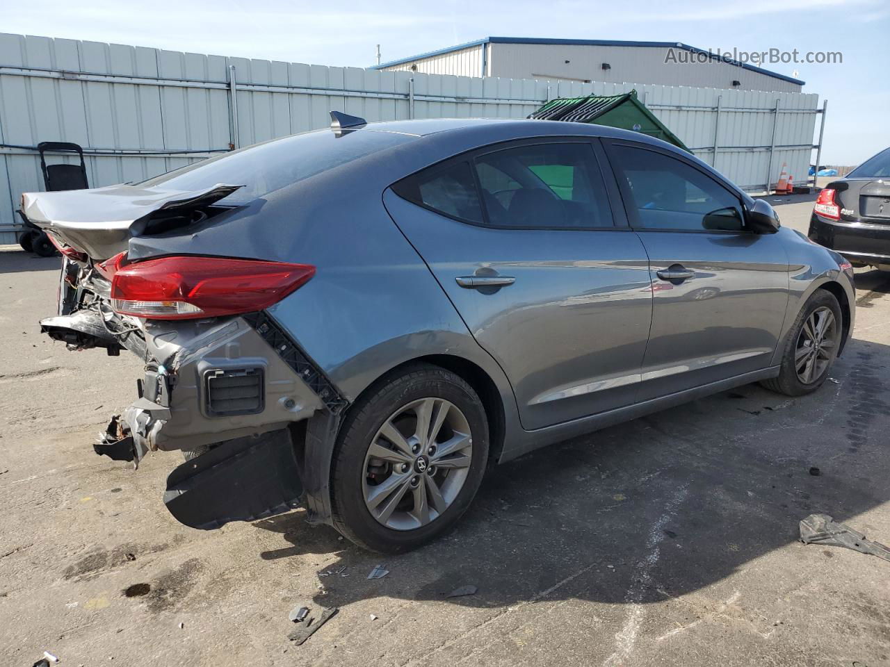 2018 Hyundai Elantra Sel Gray vin: 5NPD84LF5JH321473