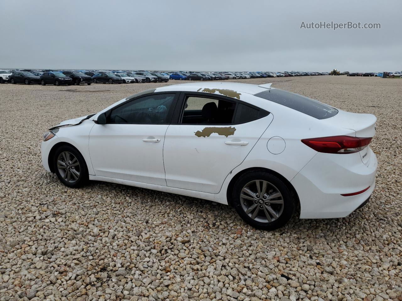 2018 Hyundai Elantra Sel White vin: 5NPD84LF5JH321893