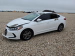 2018 Hyundai Elantra Sel White vin: 5NPD84LF5JH321893