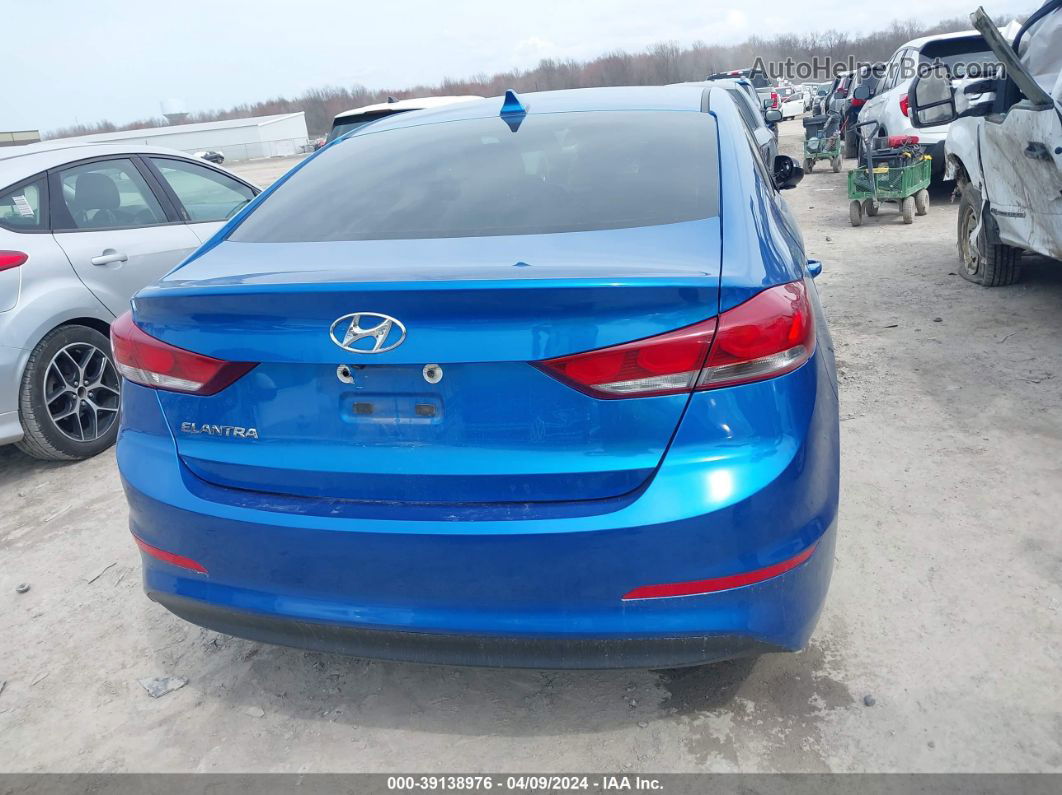 2018 Hyundai Elantra Sel Синий vin: 5NPD84LF5JH326883