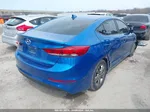 2018 Hyundai Elantra Sel Синий vin: 5NPD84LF5JH326883