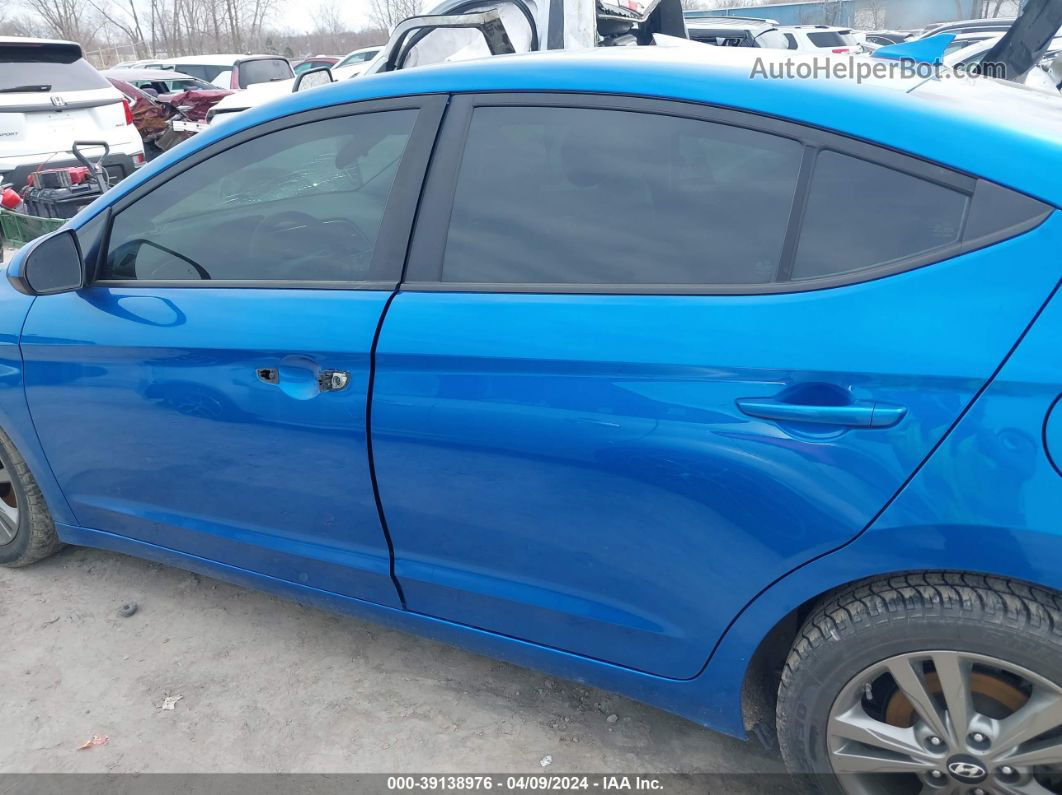 2018 Hyundai Elantra Sel Синий vin: 5NPD84LF5JH326883