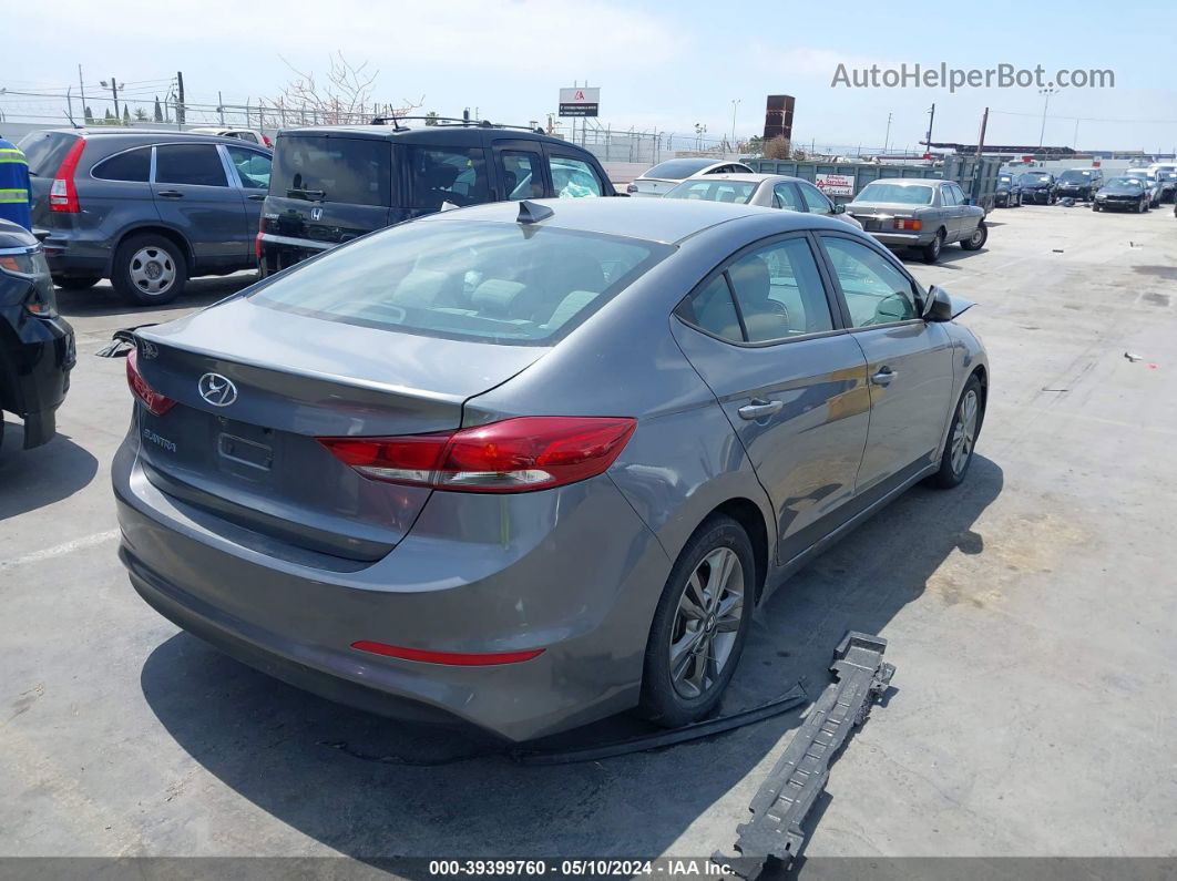 2018 Hyundai Elantra Sel Gray vin: 5NPD84LF5JH337446