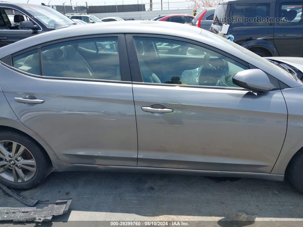 2018 Hyundai Elantra Sel Gray vin: 5NPD84LF5JH337446