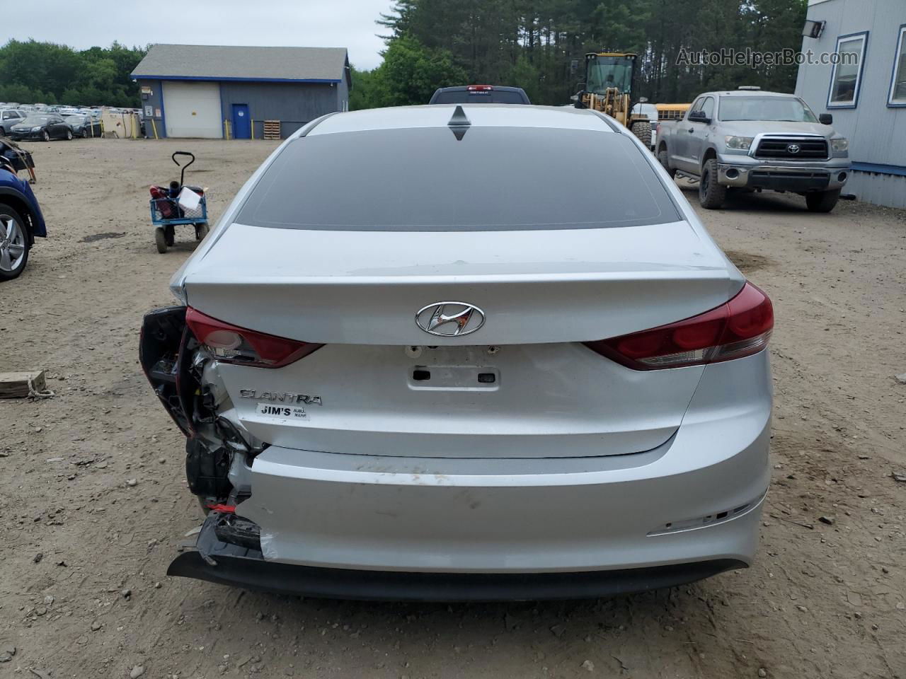 2018 Hyundai Elantra Sel Silver vin: 5NPD84LF5JH352836