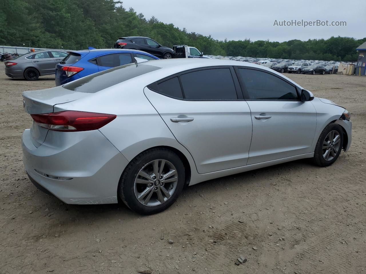 2018 Hyundai Elantra Sel Silver vin: 5NPD84LF5JH352836