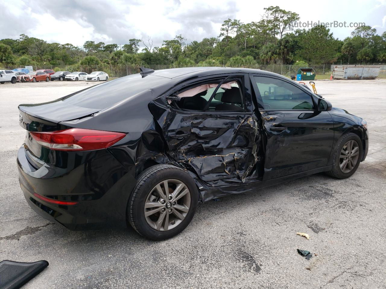 2018 Hyundai Elantra Sel Black vin: 5NPD84LF5JH359138