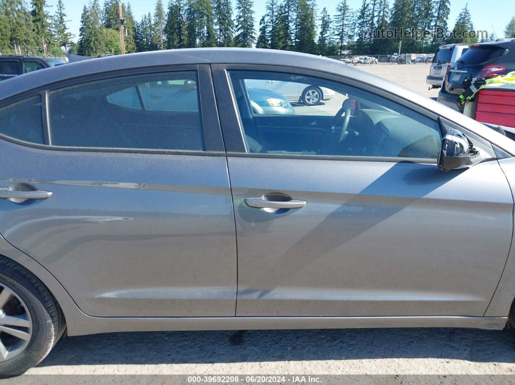 2018 Hyundai Elantra Sel Gray vin: 5NPD84LF5JH362878