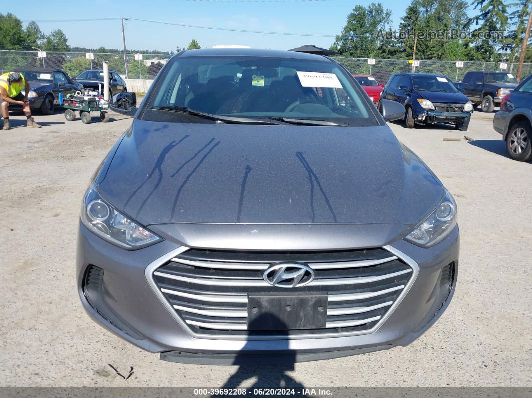 2018 Hyundai Elantra Sel Gray vin: 5NPD84LF5JH362878