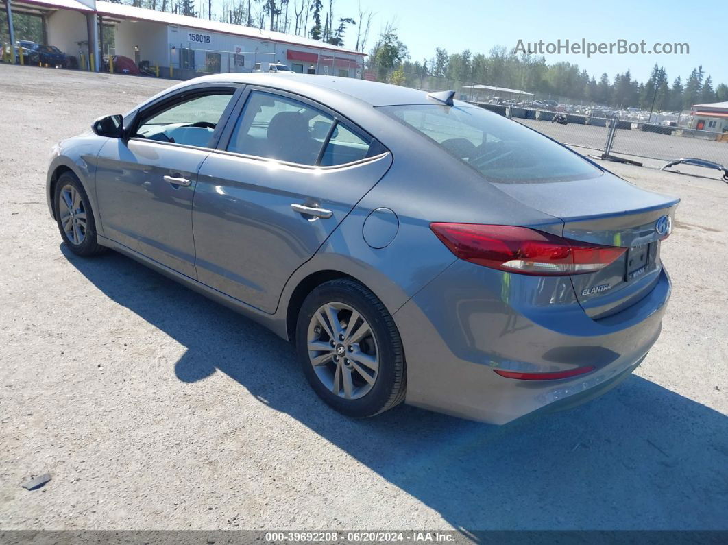 2018 Hyundai Elantra Sel Gray vin: 5NPD84LF5JH362878