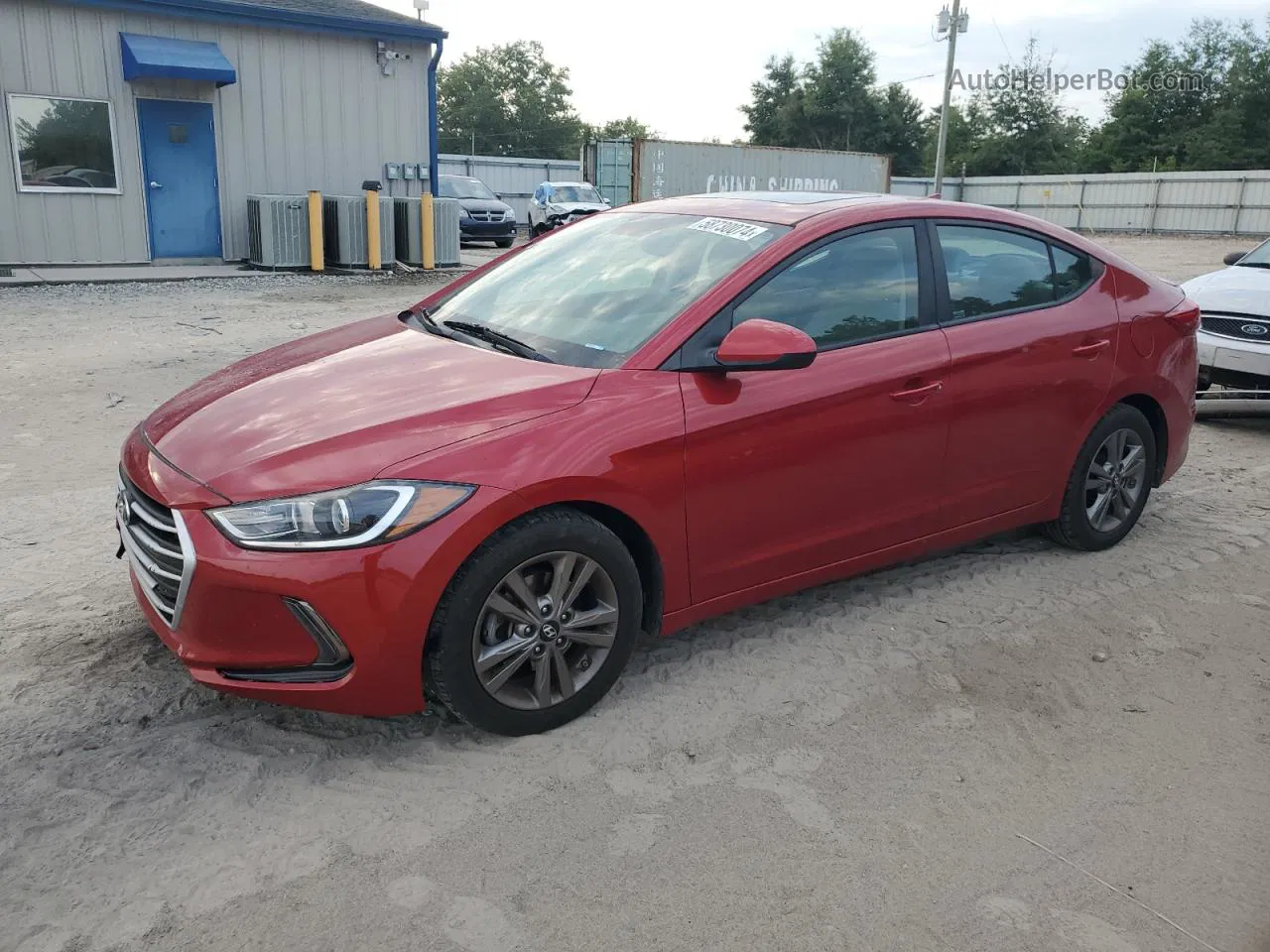 2018 Hyundai Elantra Sel Красный vin: 5NPD84LF5JH375582