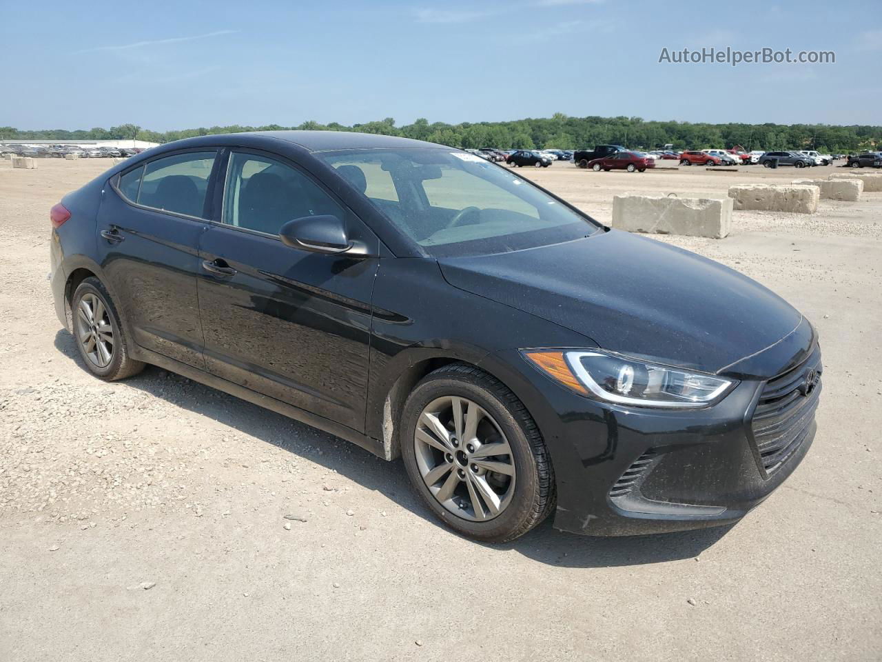 2018 Hyundai Elantra Sel Черный vin: 5NPD84LF5JH391426