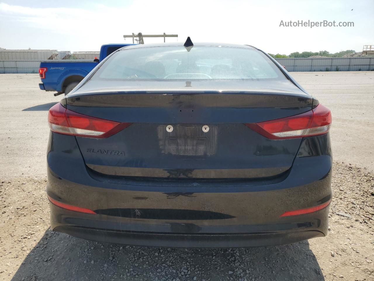 2018 Hyundai Elantra Sel Черный vin: 5NPD84LF5JH391426