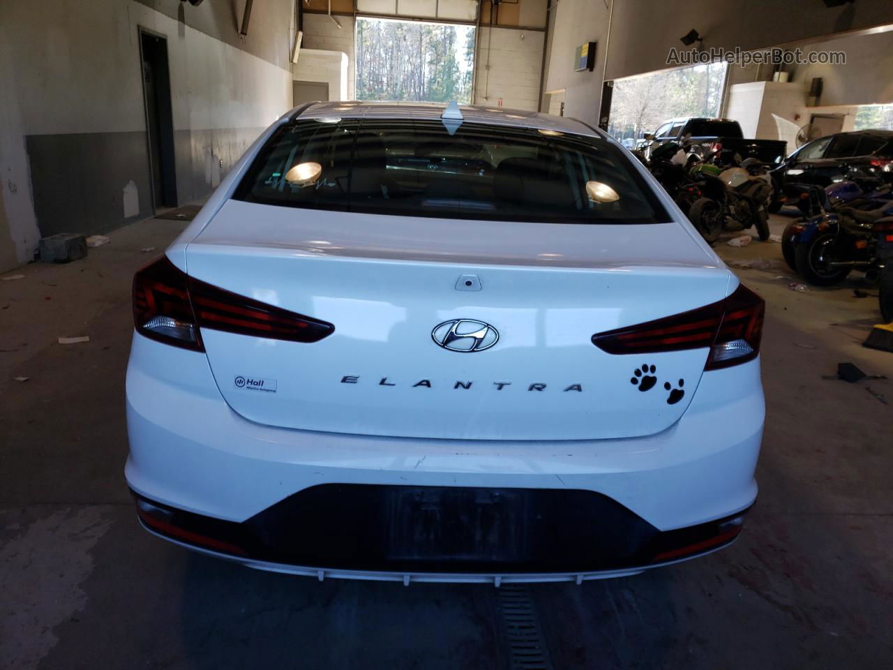 2019 Hyundai Elantra Sel Белый vin: 5NPD84LF5KH404919